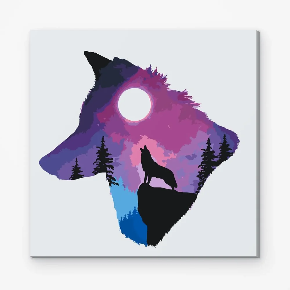 Pintar por Números - Lobo aullador
