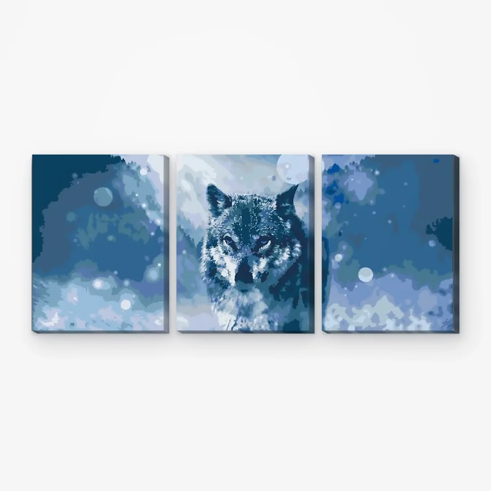 Pintar por Números - Lobo de invierno (lote de 3)