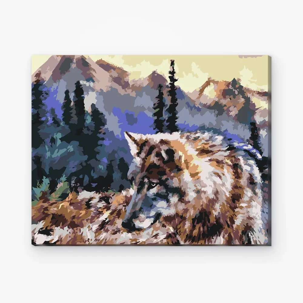Pintar por Números - Lobo en el desierto