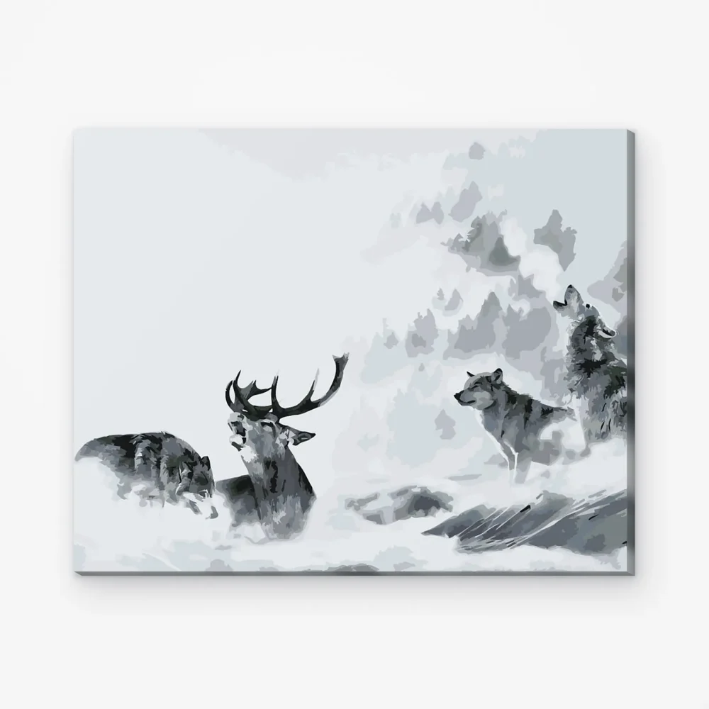 Pintar por Números - Lobos a la caza