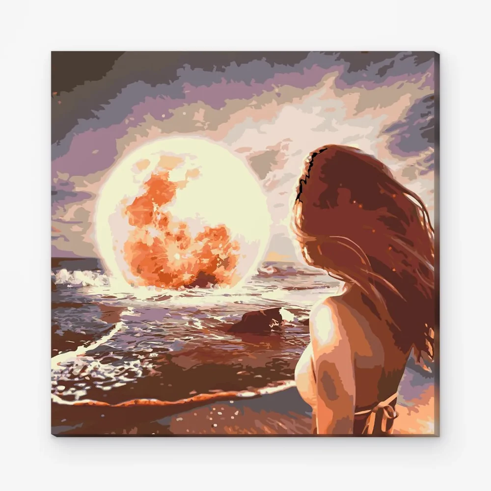 Pintar por Números - Luna en el mar