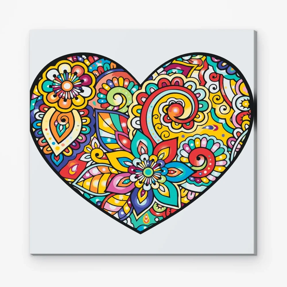 Pintar por Números - Mandala en el corazón