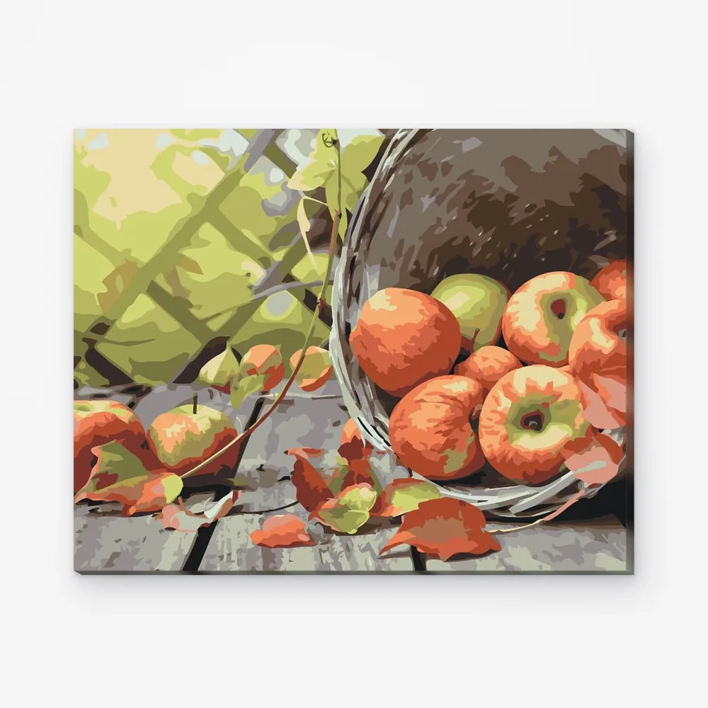 Pintar por Números - Manzanas en la cesta