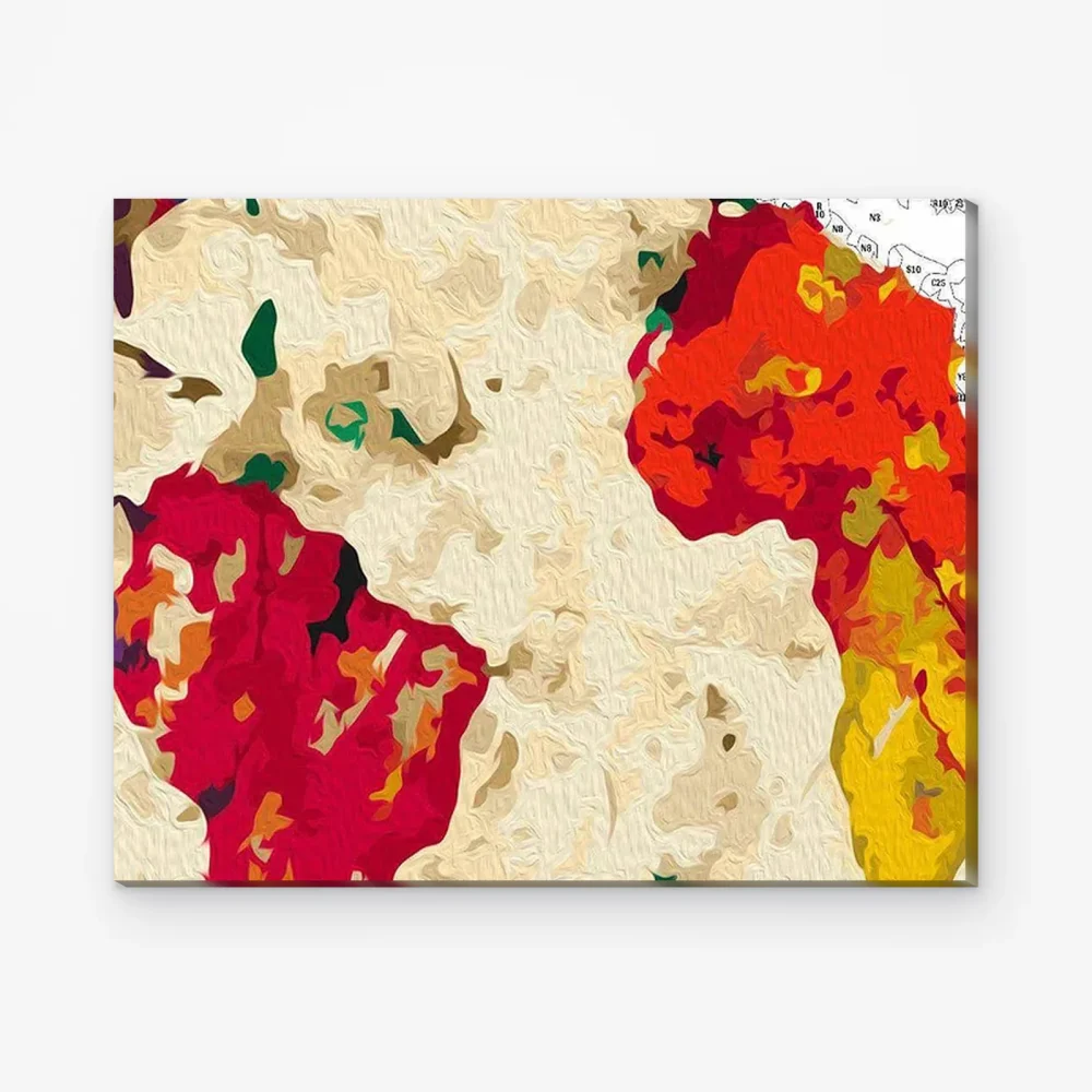 Pintar por Números - Mapamundi (manchas de color)
