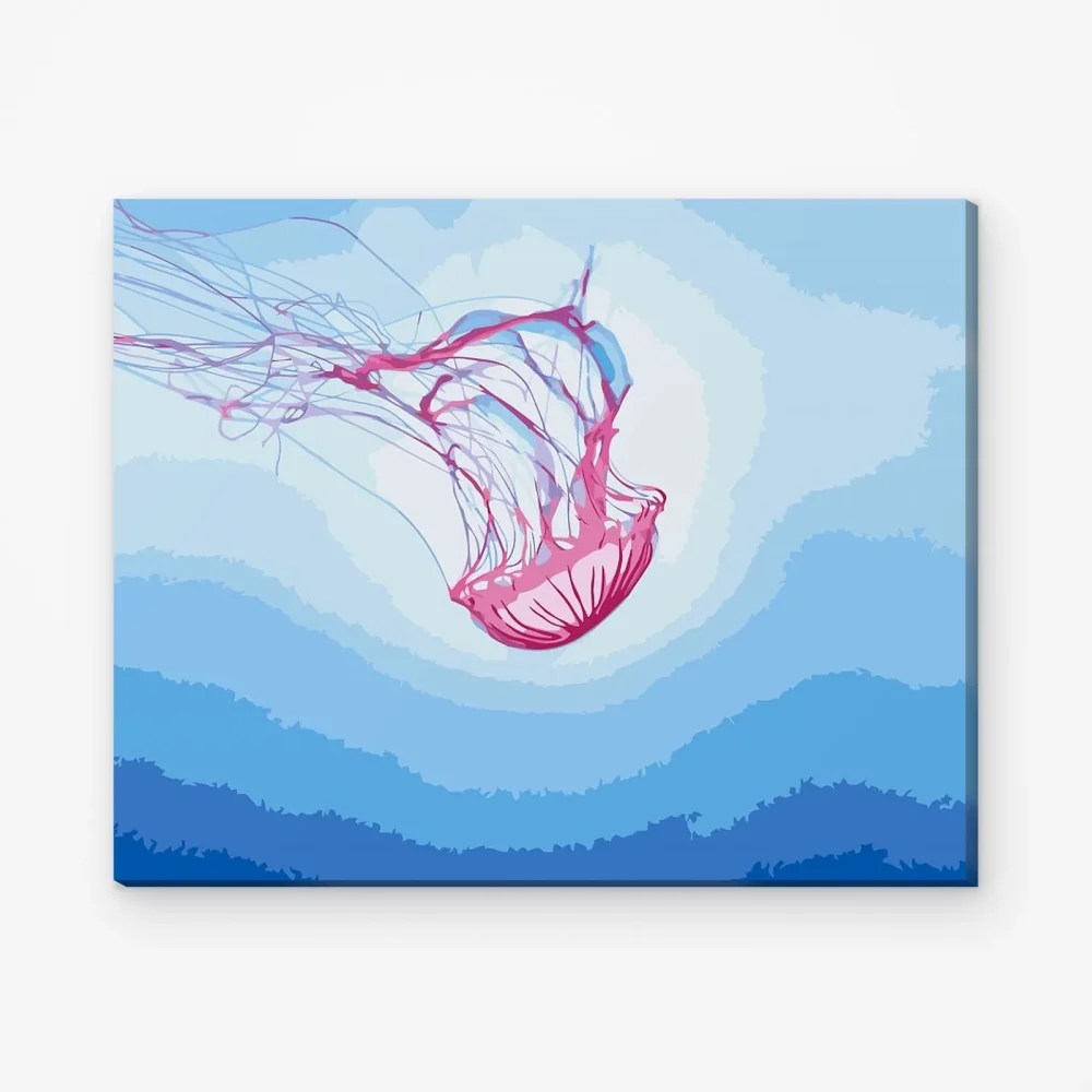 Pintar por Números - Medusa rosa