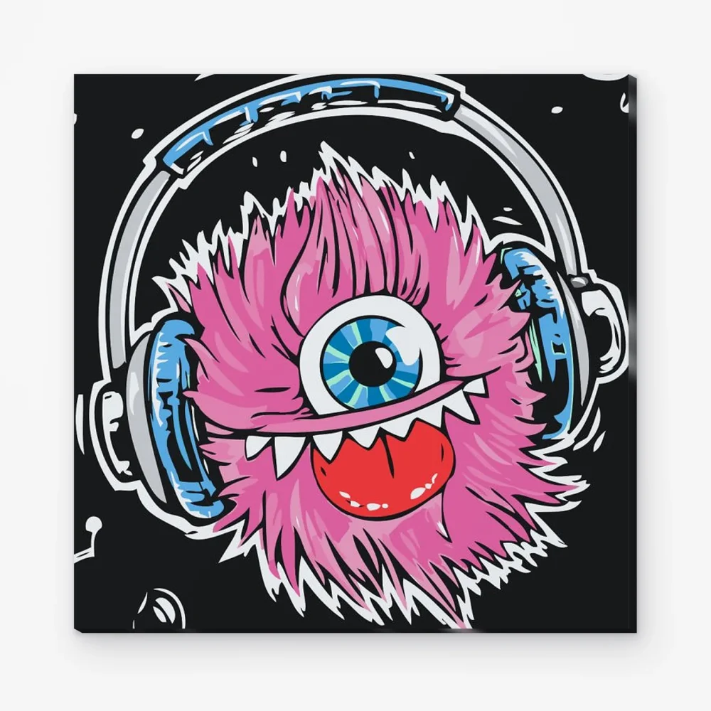 Pintar por Números - Monstruo rosa