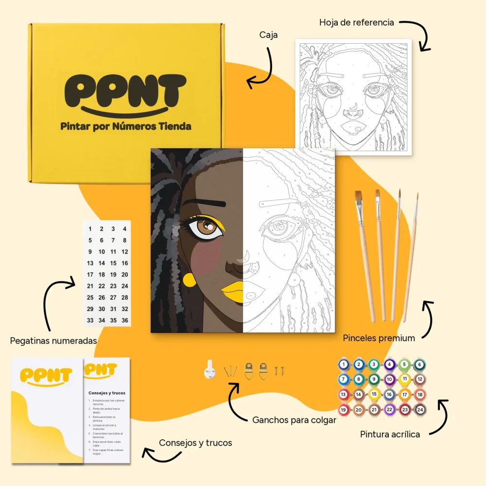 Pintar por Números - Mujer afro