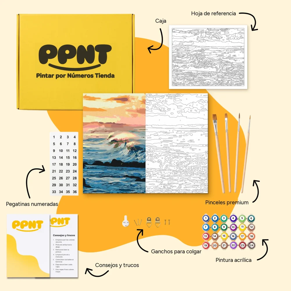 Pintar por Números - Olas del mar