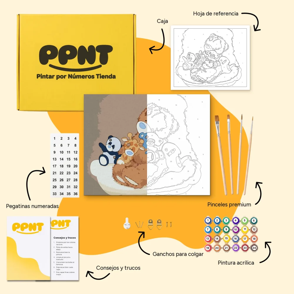 Pintar por Números - Ositos de peluche