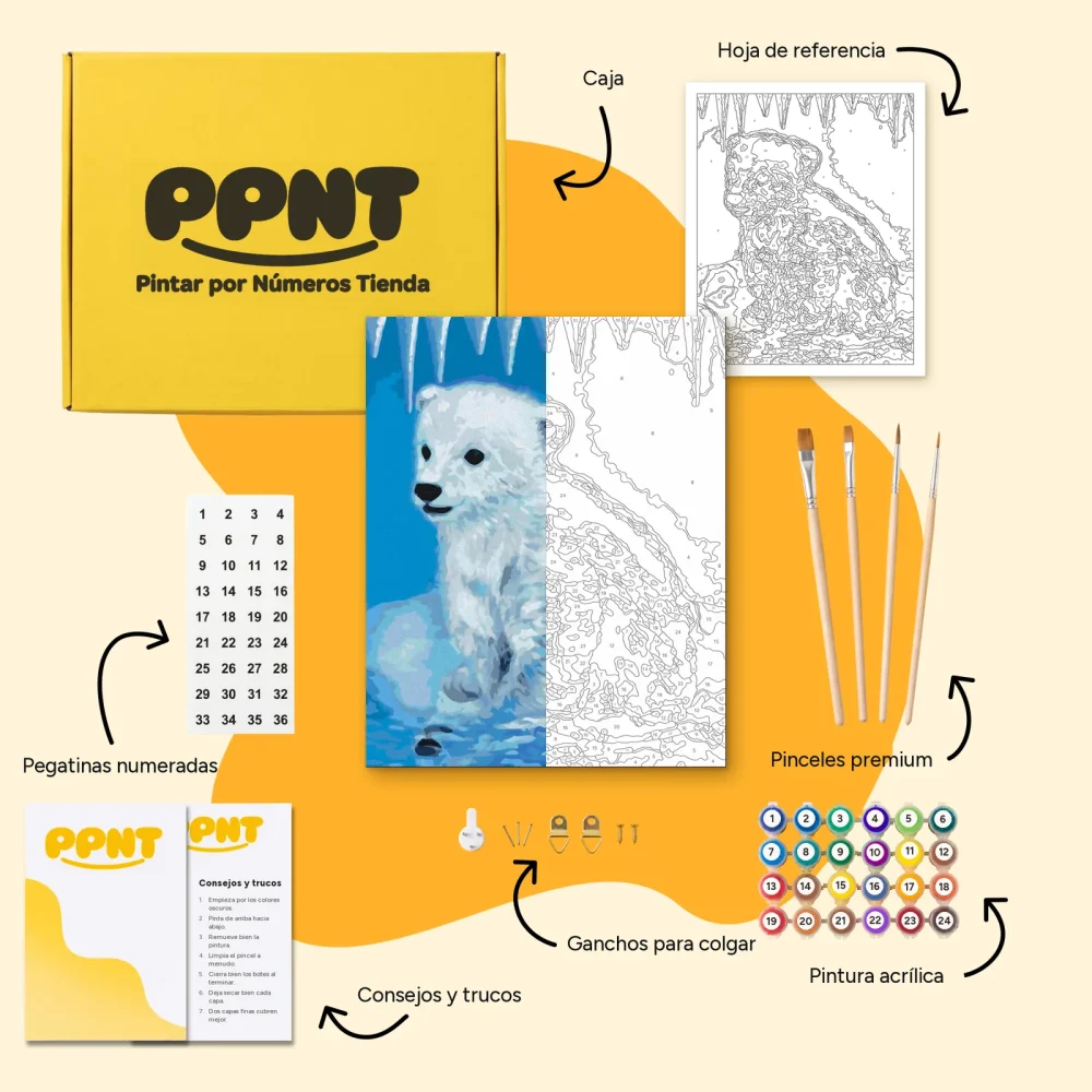 Pintar por Números - Oso polar