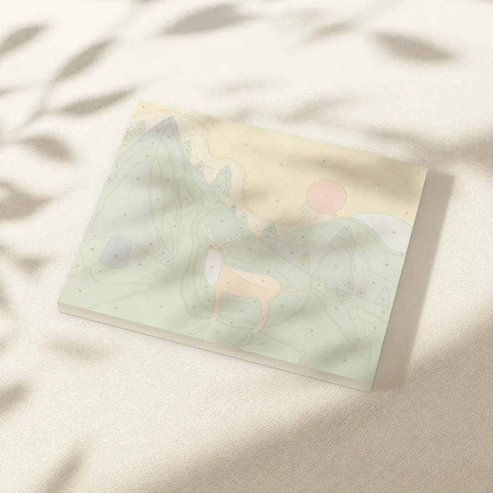 Pintar por Números - Paisaje con ciervos