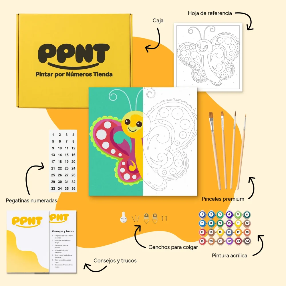 Pintar por Números - Pajarita sonriente