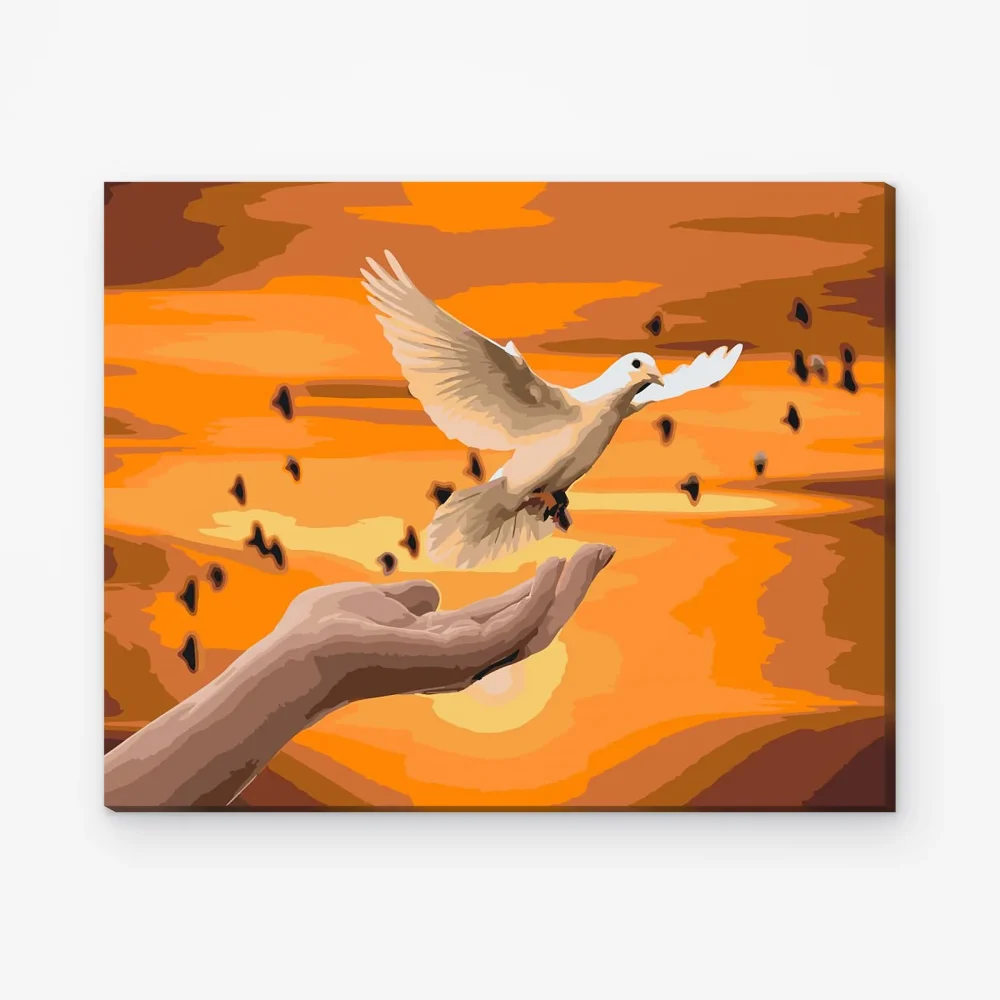 Pintar por Números - Paloma blanca