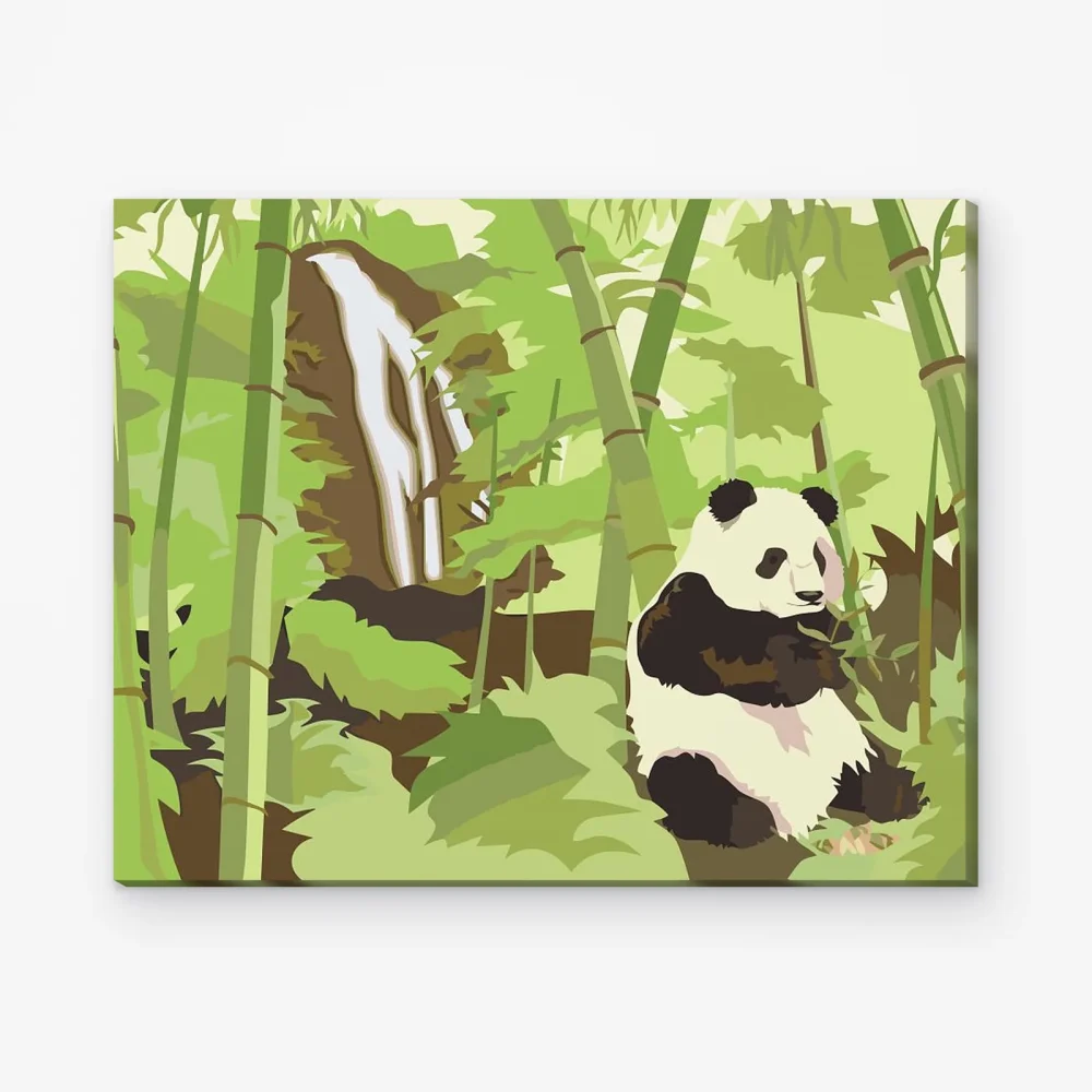 Pintar por Números - Panda en el bosque