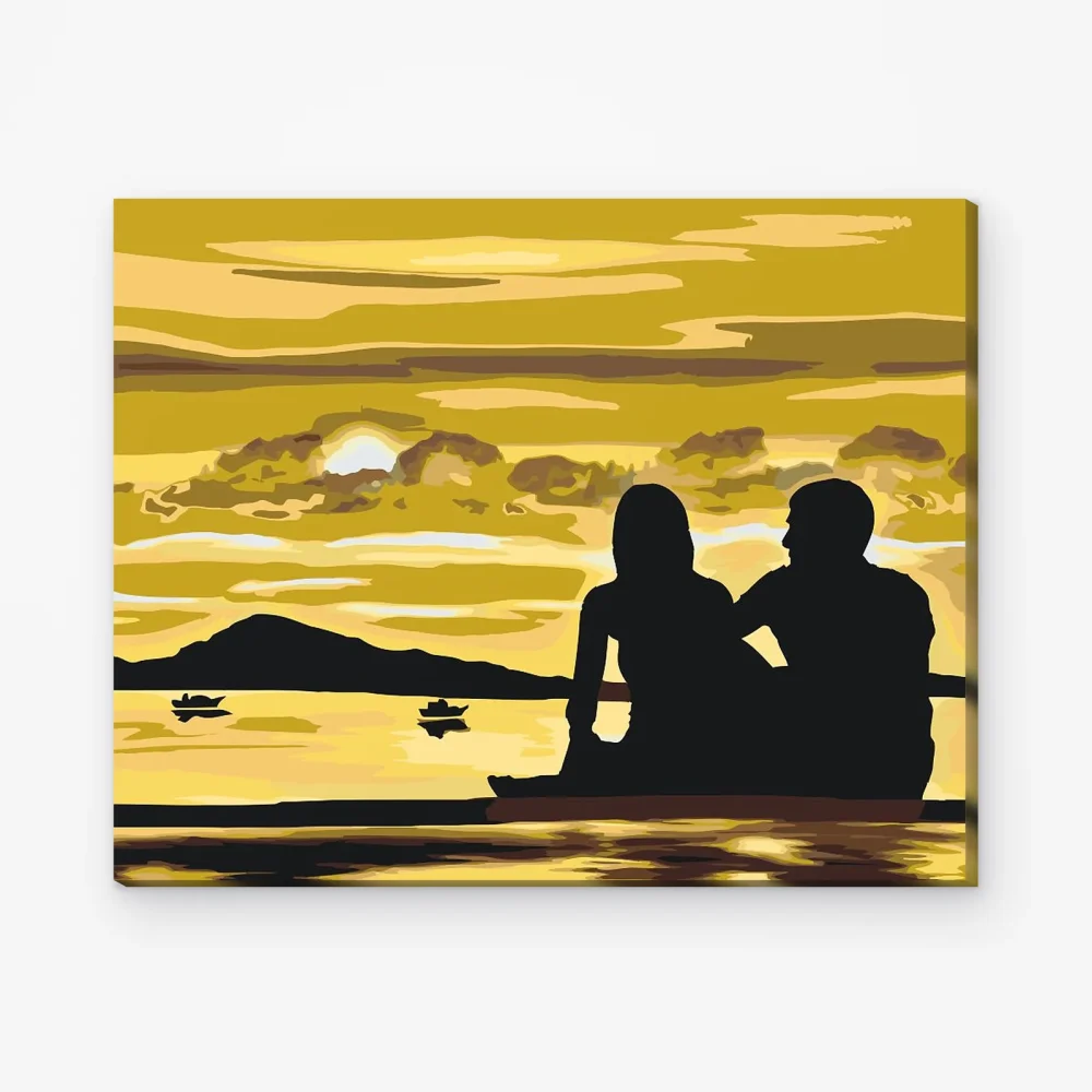 Pintar por Números - Pareja enamorada al atardecer 2