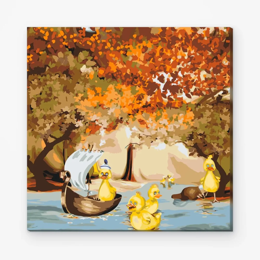 Pintar por Números - Patos en movimiento