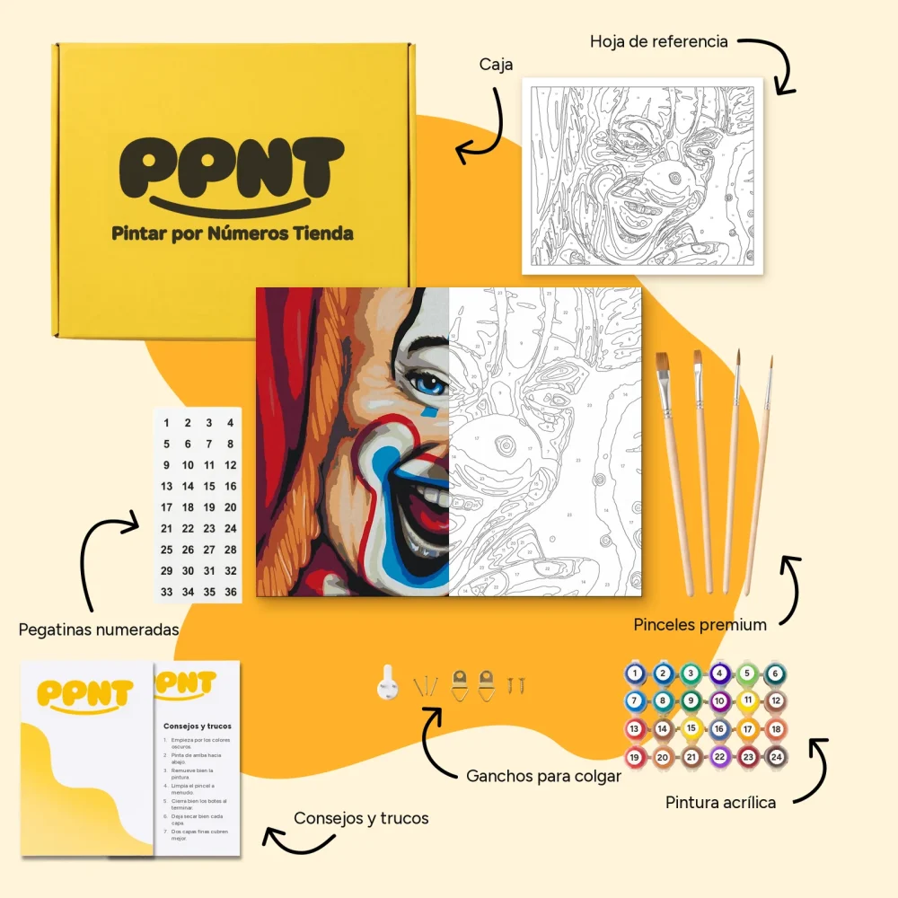 Pintar por Números - Payaso alegre