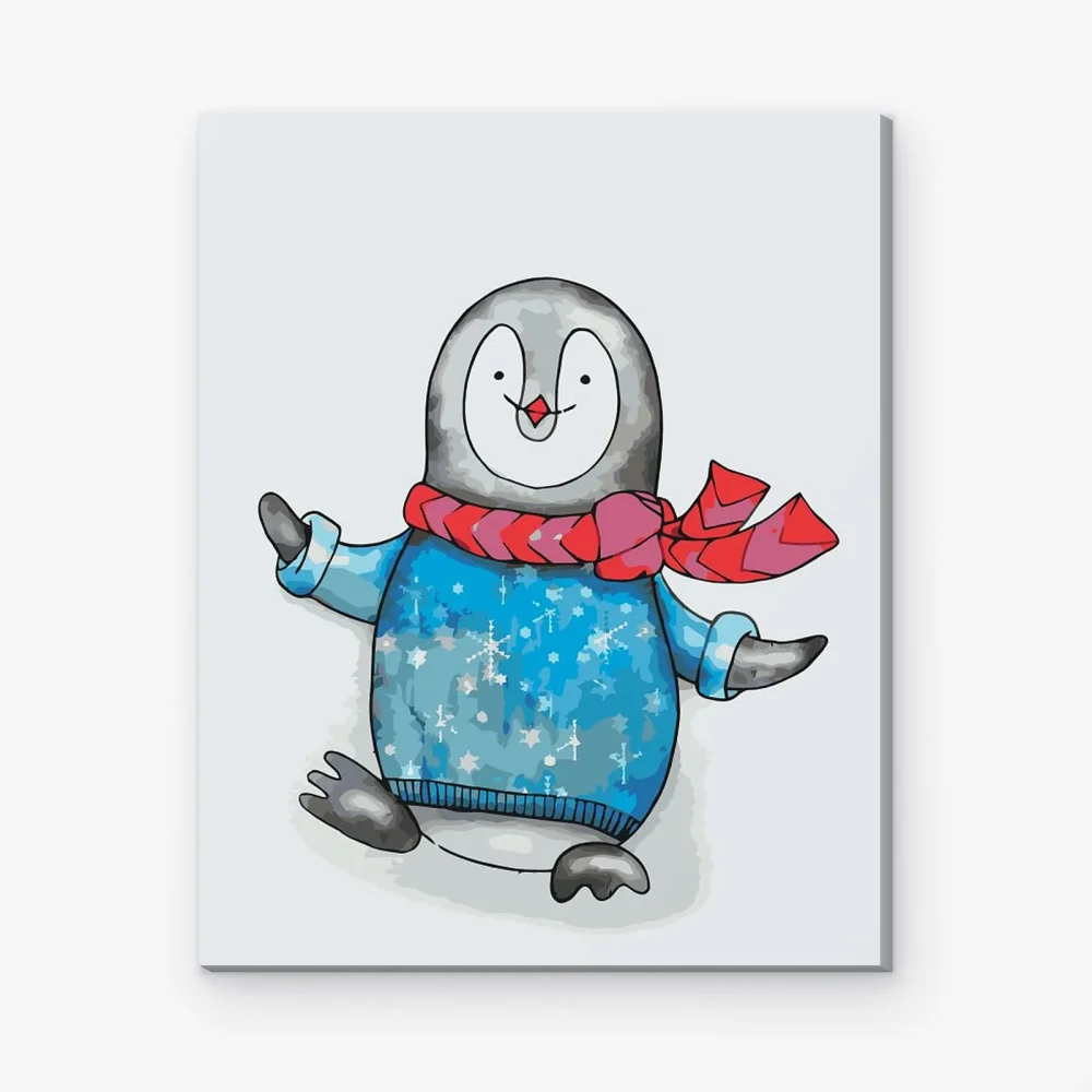 Pintar por Números - Pingüino feliz