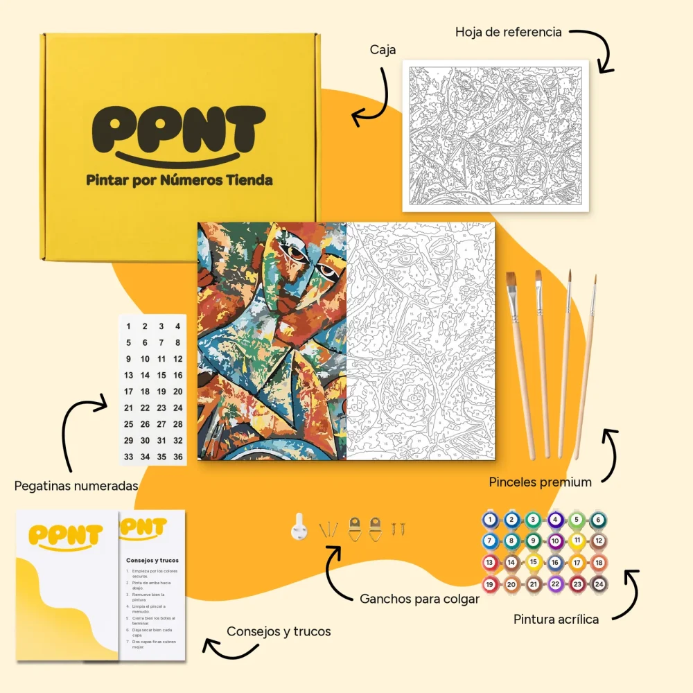Pintar por Números - Pintura artística en mosaico