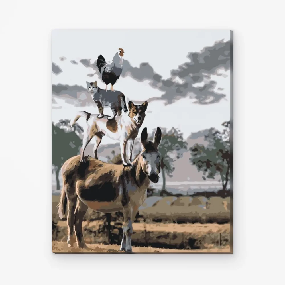 Pintar por Números - Pirámide animal