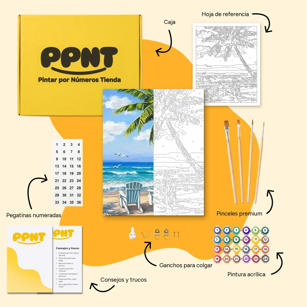 Pintar por Números - Playa Paraíso
