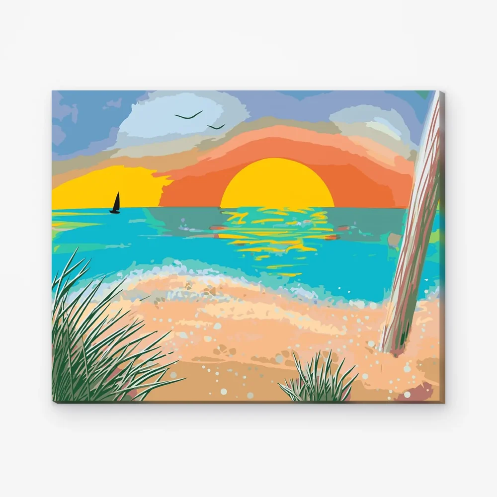 Pintar por Números - Playa teñida