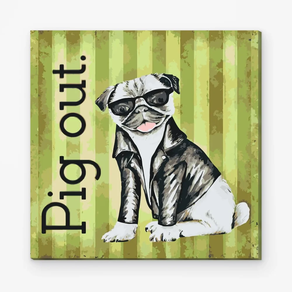 Pintar por Números - Pug con gafas