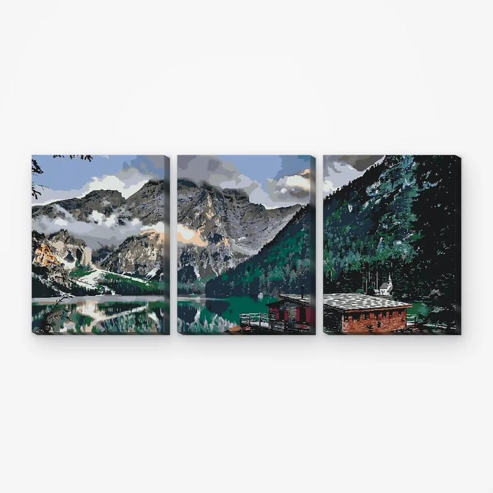 Pintar por Números - Refugio de montaña (set de 3)