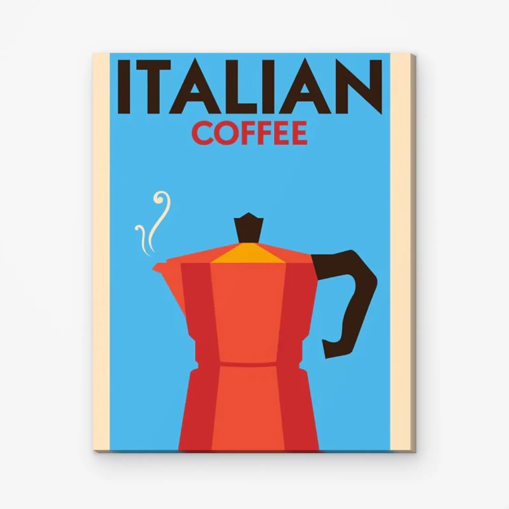 Pintar por Números - Retro - Café Italia