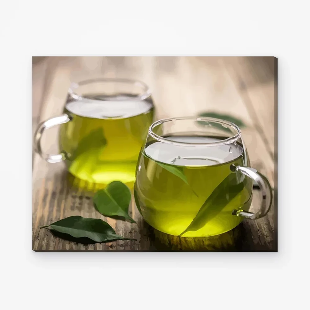 Pintar por Números - Retro - Té verde