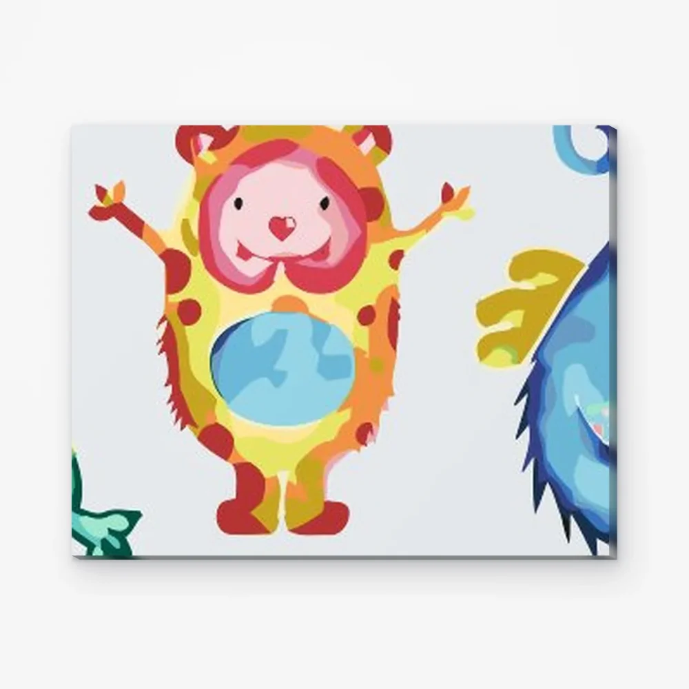 Pintar por Números - Simpáticos monstruos