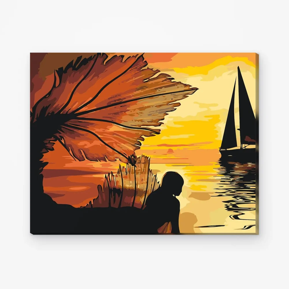 Pintar por Números - Sirena mirando un velero