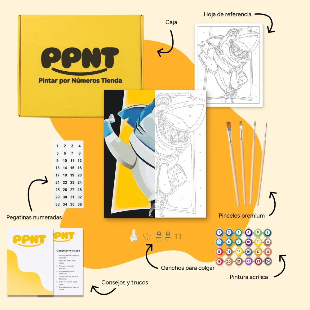 Pintar por Números - Tiburón emprendedor