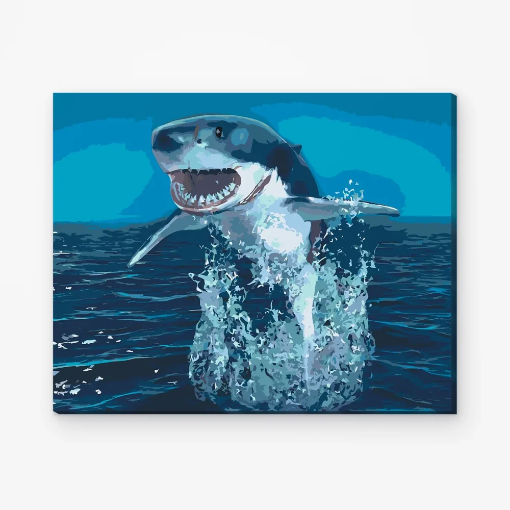 Pintar por Números - Tiburón sobre el agua
