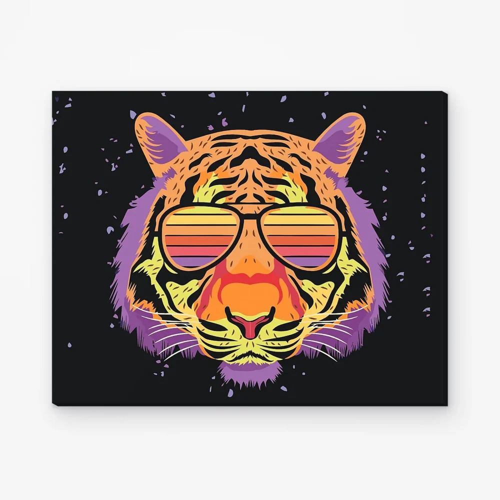 Pintar por Números - Tigre con gafas