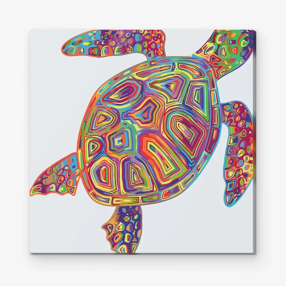 Pintar por Números - Tortuga arco iris