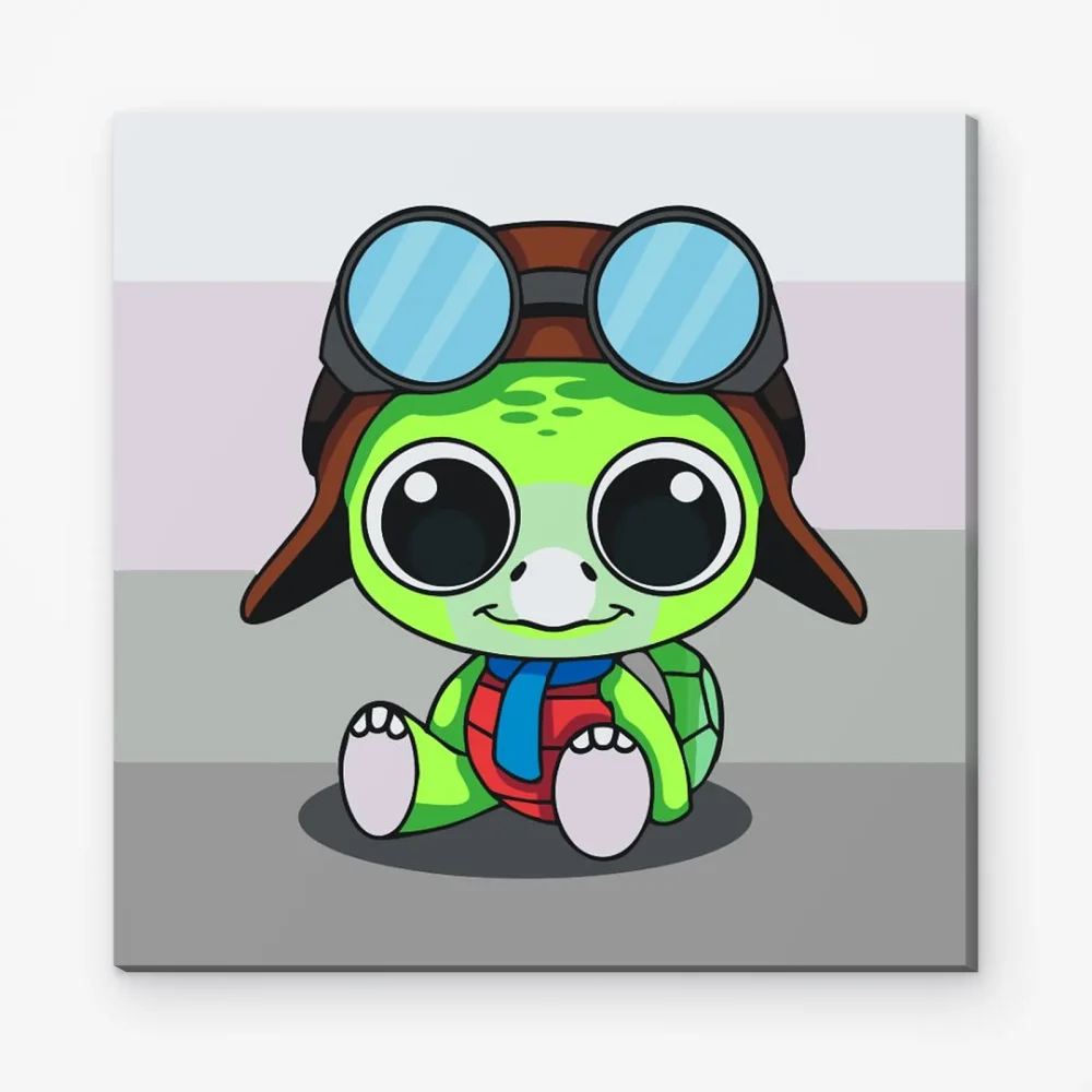 Pintar por Números - Tortuga con gafas