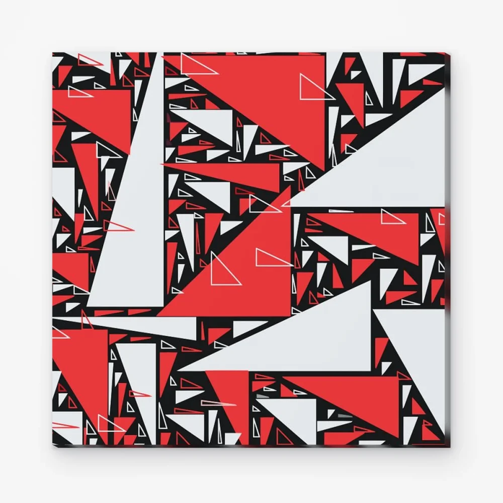 Pintar por Números - Triángulos rojos y blancos