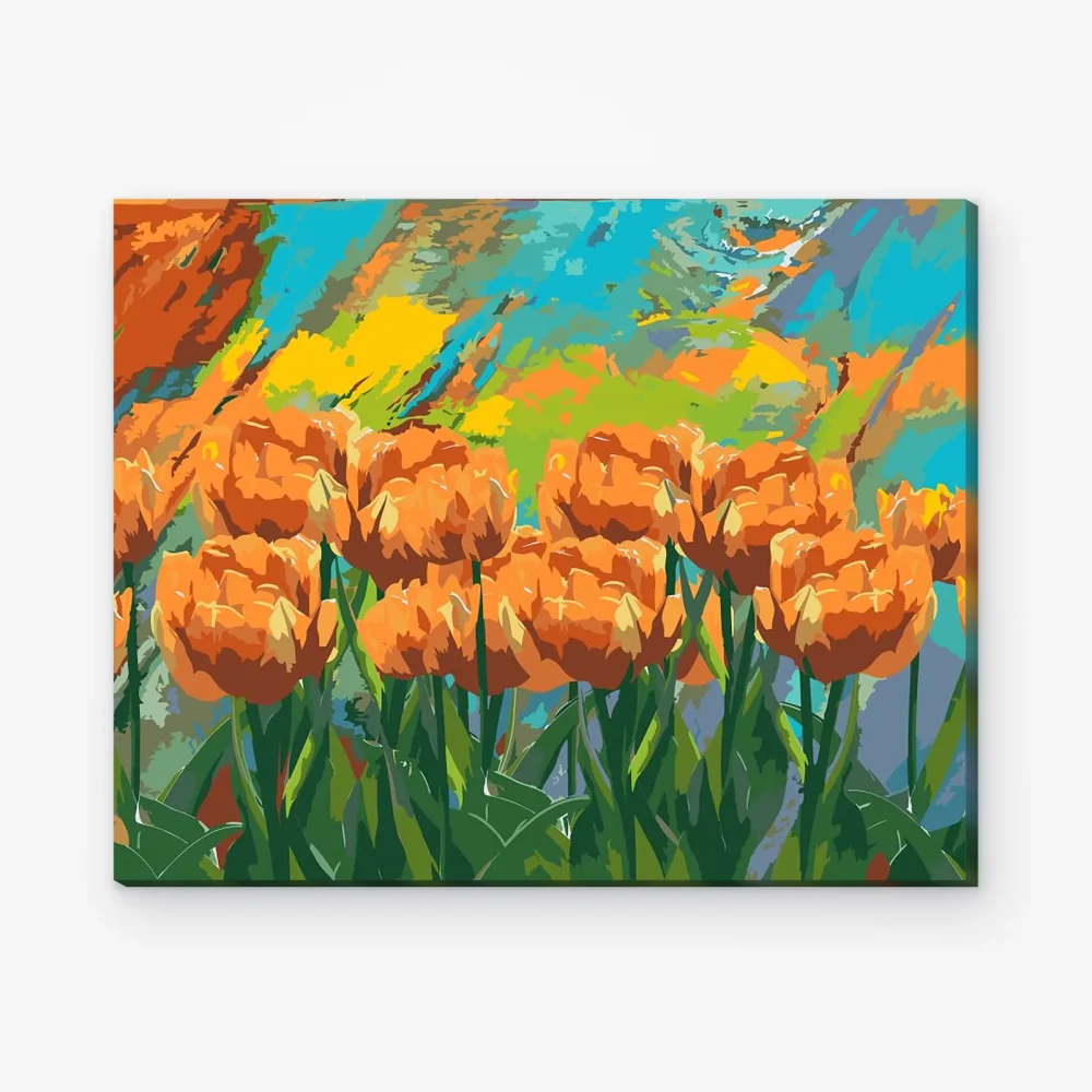 Pintar por Números - Tulipanes pintados