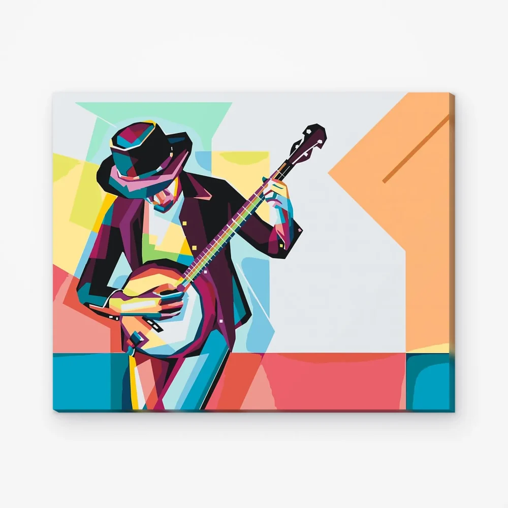 Pintar por Números - Un hombre toca el banjo