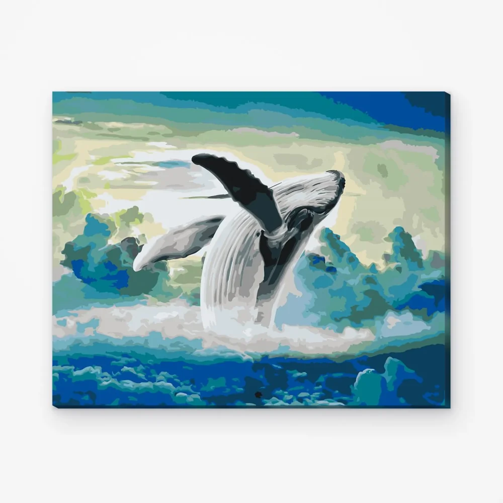 Pintar por Números - Una ballena en las nubes
