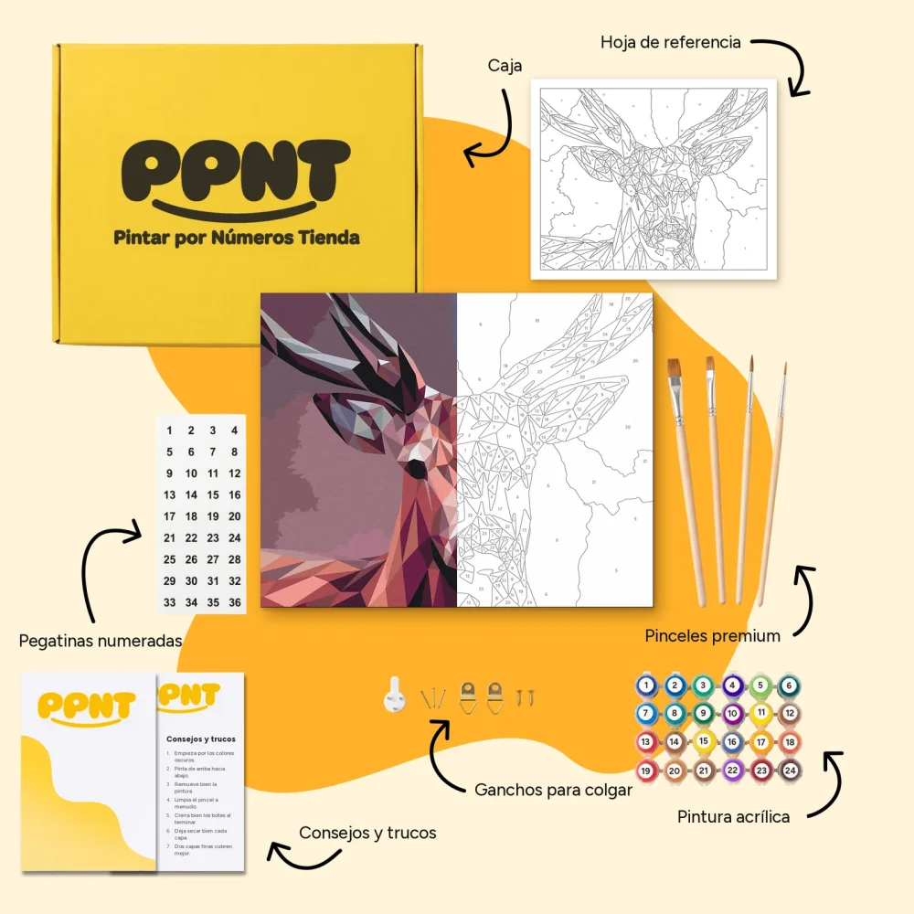 Pintar por Números - Vector ciervo