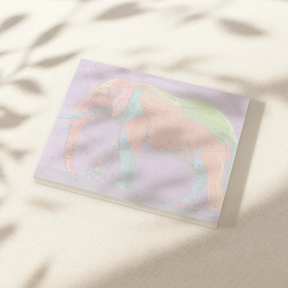 Pintar por Números - Vector elefante