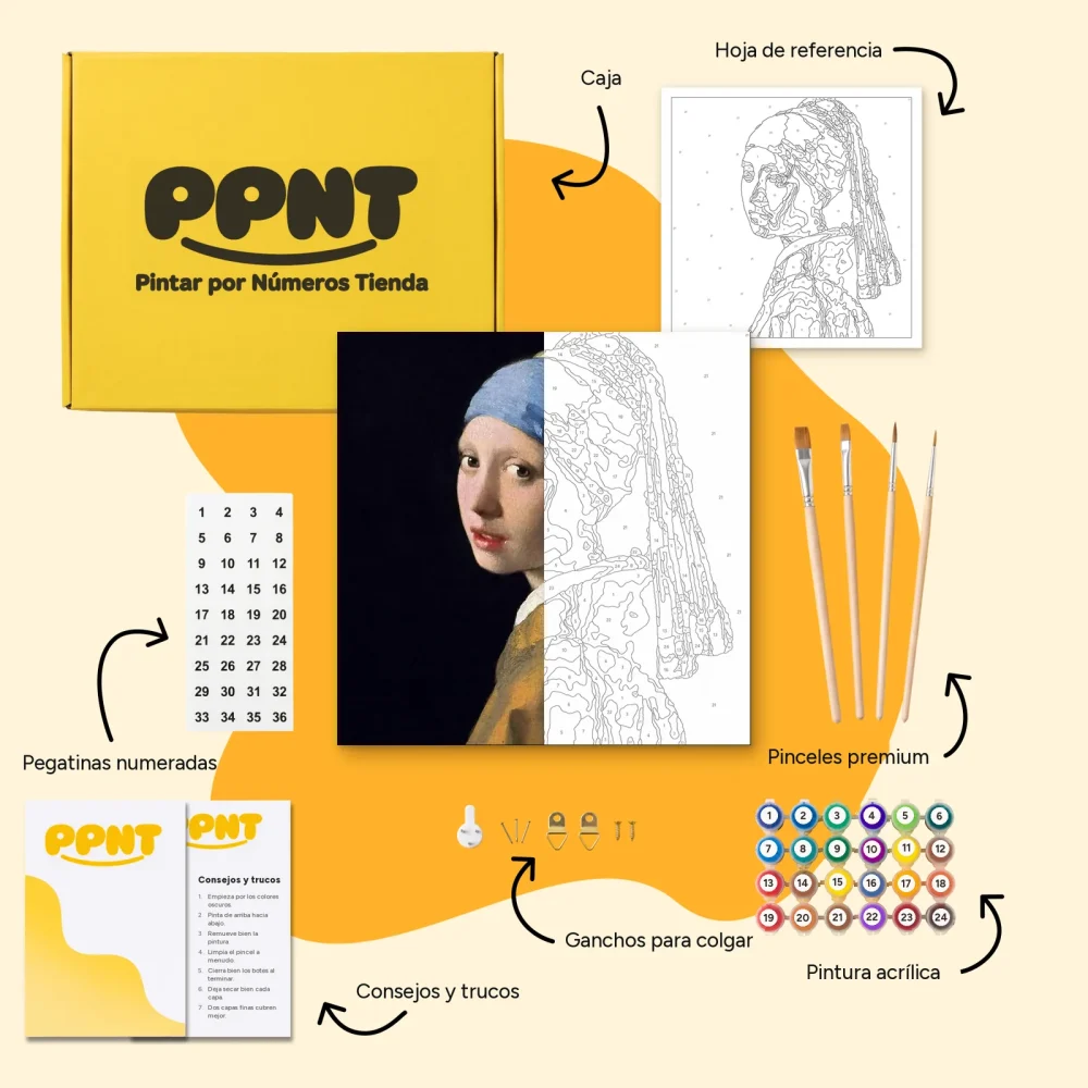 Pintar por Números - Vermeer - La joven de la perla