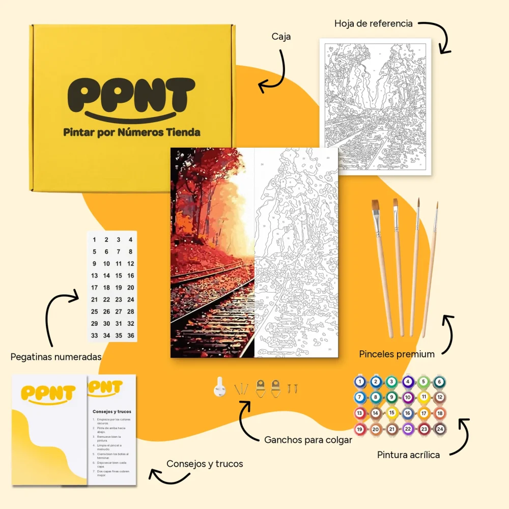 Pintar por Números - Vía del tren
