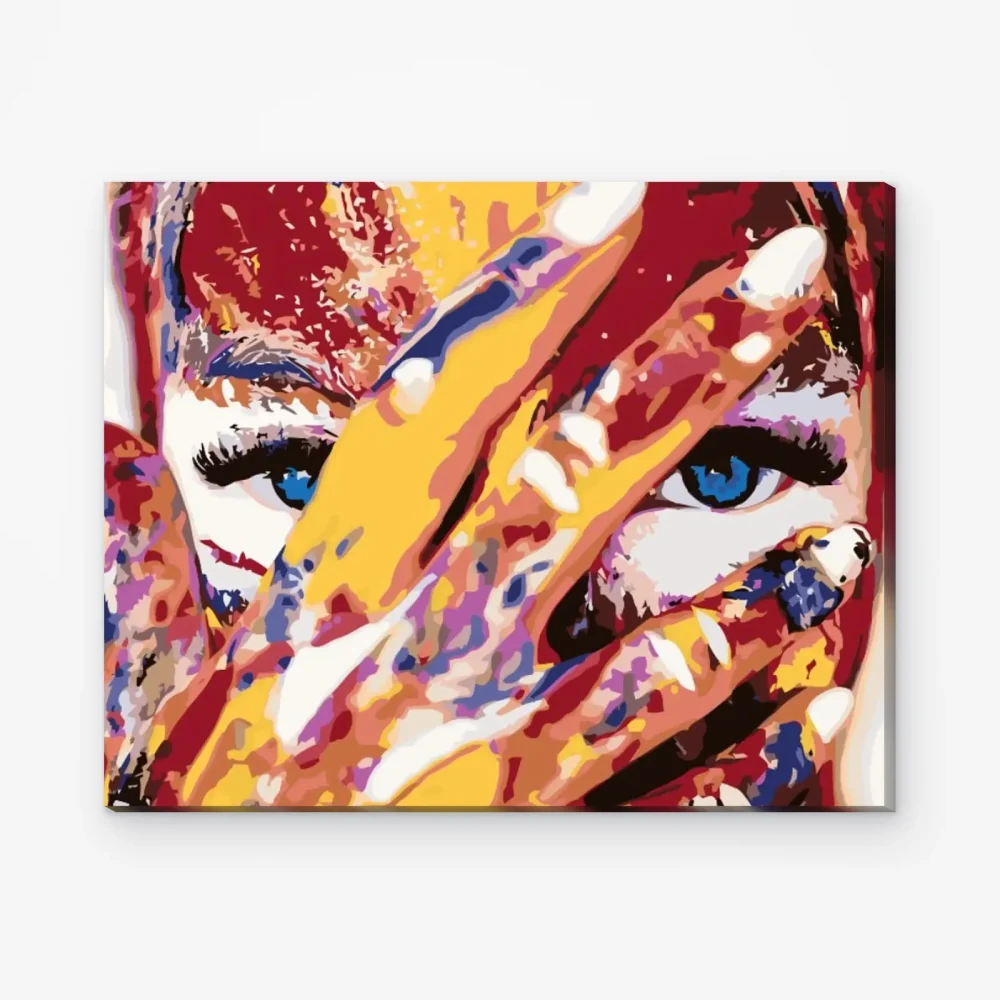Pintar por Números - Vrouw met blauwe ogen