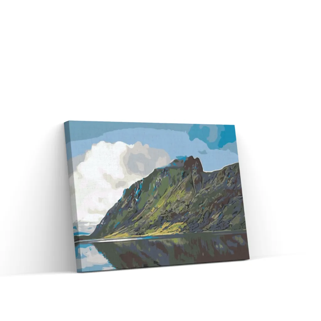 Pintar por Números - Lago en las montañas, Fiordo