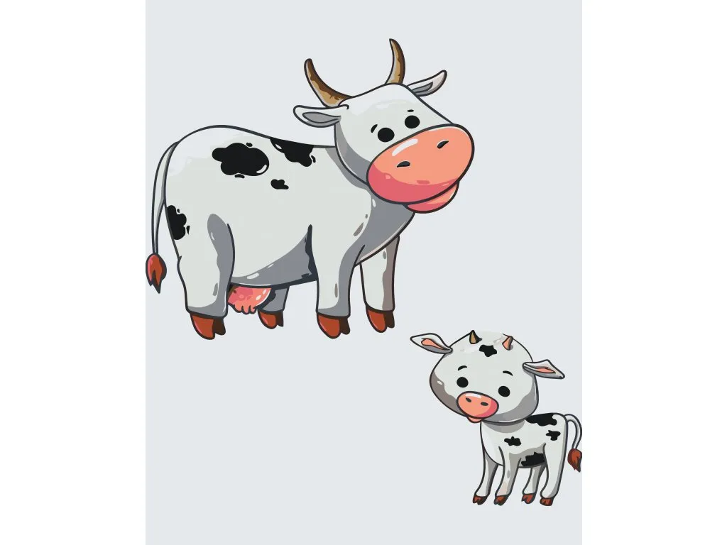 Pintar por Números - Vacas