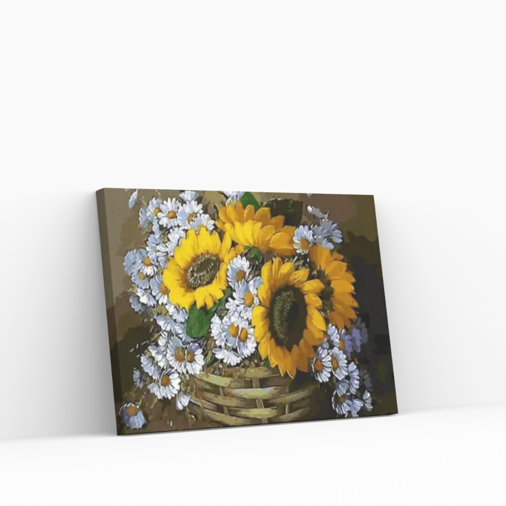 Pintar por Números - Flores en cesta