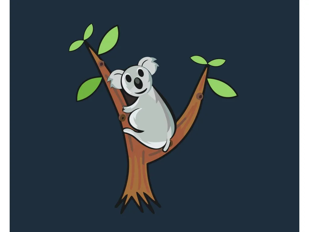 Pintar por Números - Koala en el árbol